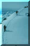 Les derniers mtres sur la crte avant d'arriver au Sommet du grand galibier.